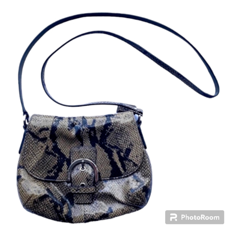 Coach Soho Snakeskin Python Print Crossbody Bag Gem